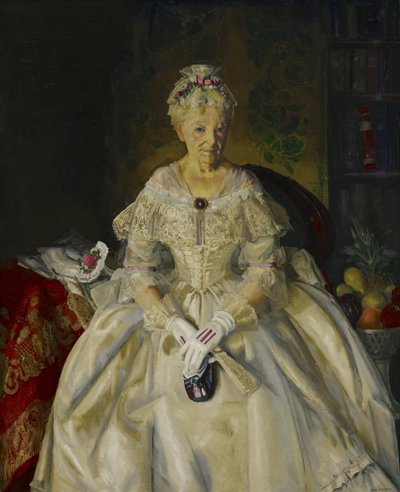 Sra. T. en seda crema, No.2 de George Wesley Bellows
